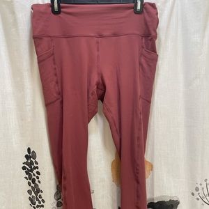 Yogalicious rust color yoga leggings size XL